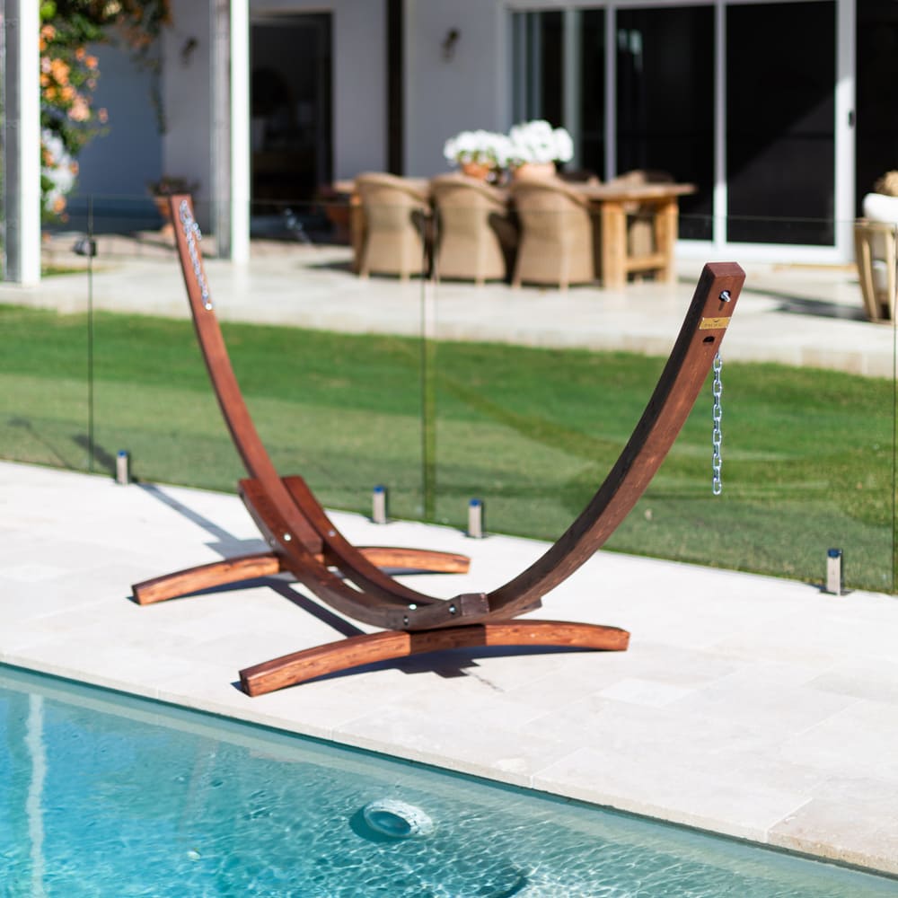 Wooden Arc Jumbo Hammock Stand - 3.6m