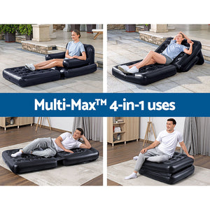 Inflatable Air Lounge Lazy Sofa Blow Up With Ottoman