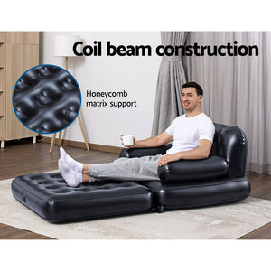 Inflatable Air Lounge Lazy Sofa Blow Up With Ottoman