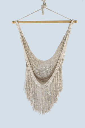 Cascade Mexican Hammock Chair With Loose Fringe