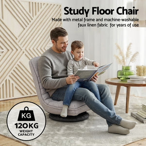Swivel 360 Adjustable Floor Sofa Chair - Grey