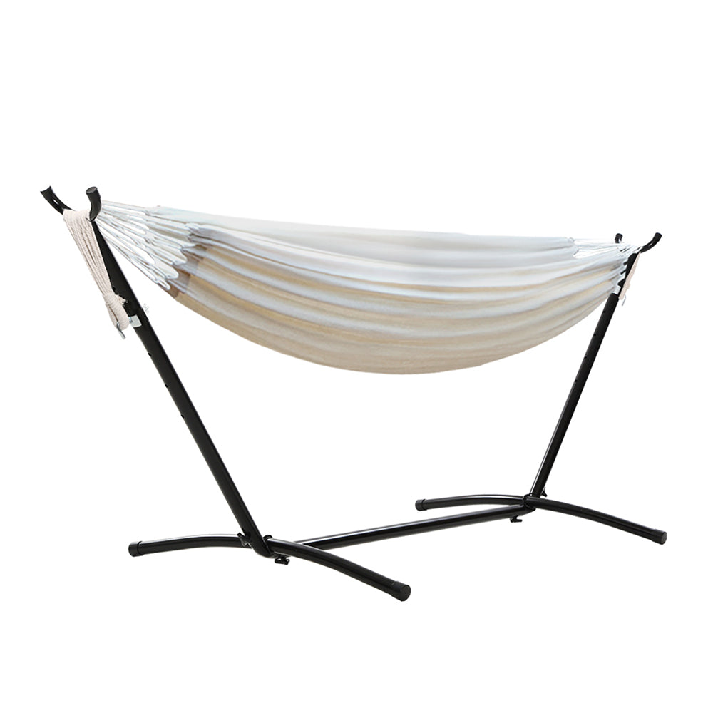 Single Hammock with Stand Combo - Cream