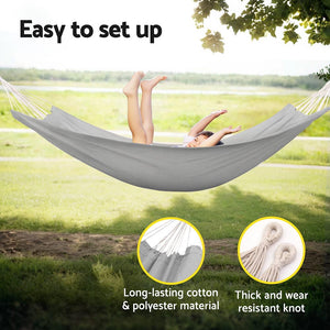 Gardeon Camping Hammock W/ Travel Bag - Grey