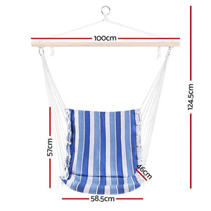 Hanging Hammock Chair Swing Blue