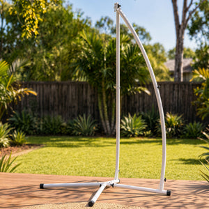 Hanging Hammock White Chair Stand - A Shape Frame