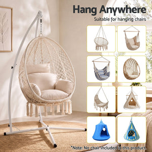 Hanging Hammock White Chair Stand - A Shape Frame