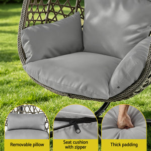 'MAGEN' Outdoor Swing Chair with Stand & Cushion