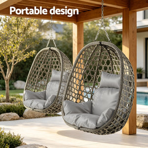 'MAGEN' Outdoor Swing Chair with Stand & Cushion