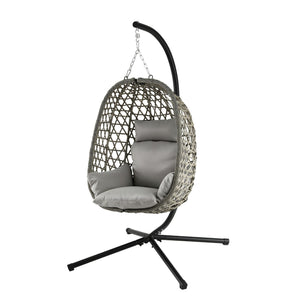 'MAGEN' Outdoor Swing Chair with Stand & Cushion