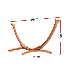 Gardeon Hammock Stand Larch Wood 315cm Length