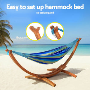 Gardeon Hammock Stand Larch Wood 315cm Length