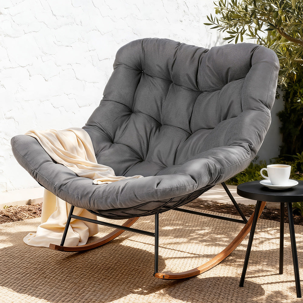 Outdoor Oversized Rocking Papasan Chair