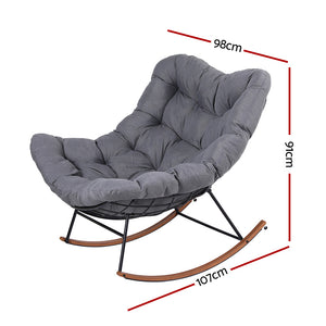 Outdoor Oversized Rocking Papasan Chair