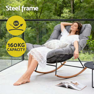 Outdoor Oversized Rocking Papasan Chair