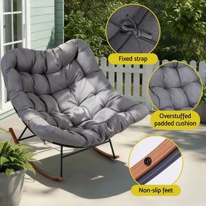 Outdoor Oversized Rocking Papasan Chair