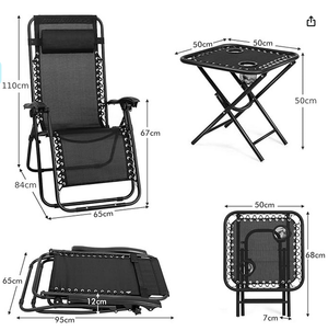Zero Gravity Recliner Chair 3 Piece Set