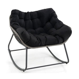Oversized Outdoor Rocking Chair With Removable Cushion