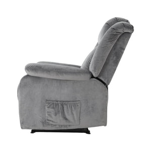 Artiss Recliner Chair Electric Massage Chair Velvet Grey