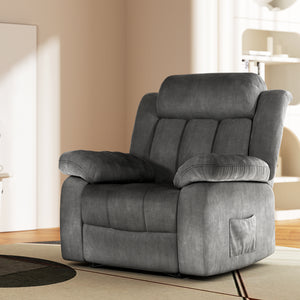 Artiss Recliner Chair Electric Massage Chair Velvet Grey