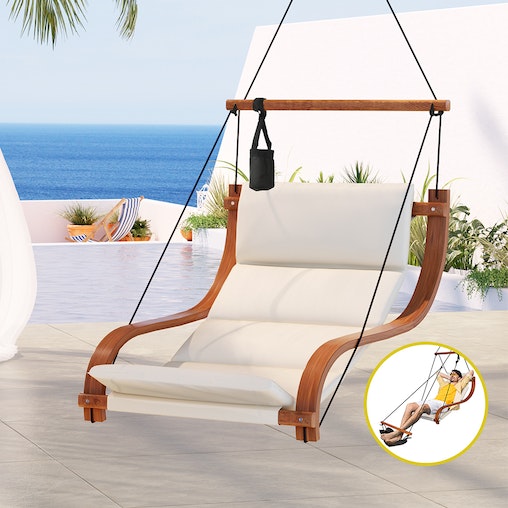 Curved Wooden Hammock Chair With Footrest Oz Hammocks