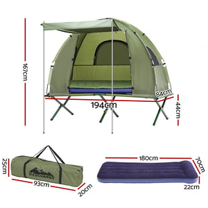 Weisshorn 5-in-1 Camping Tent 1-person Air Mattress Bed