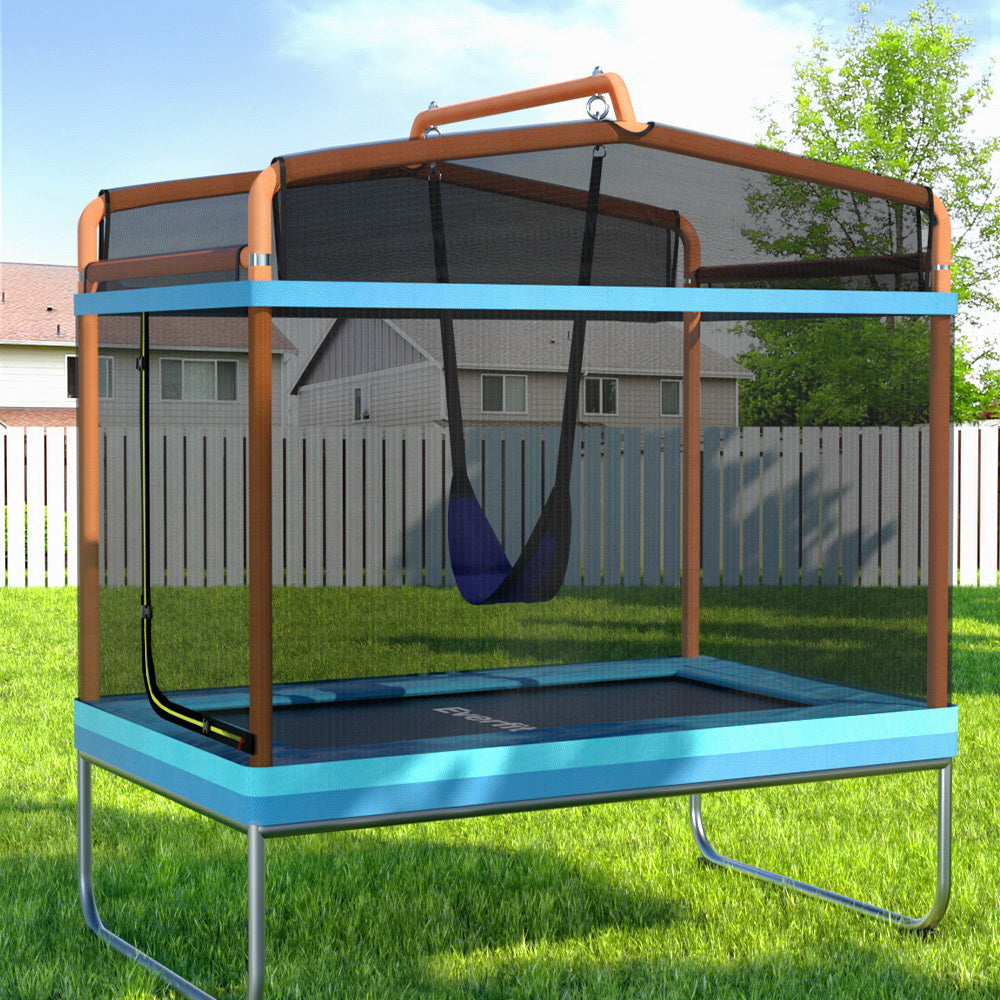 6FT Kids Trampoline w/ Swing Enclosure Safety Net