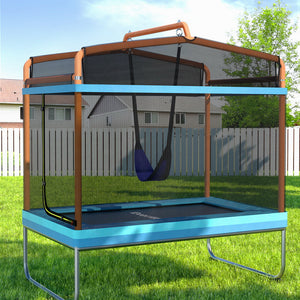 6FT Kids Trampoline w/ Swing Enclosure Safety Net