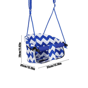 Blue Chevron Toddler Swing – Indoor & Outdoor Baby Swing Seat