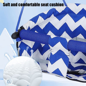 Blue Chevron Toddler Swing – Indoor & Outdoor Baby Swing Seat