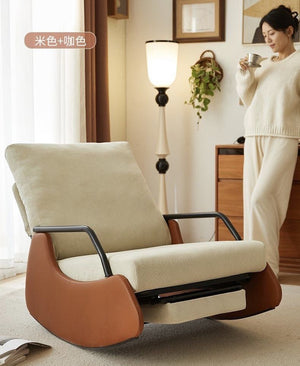 Rocking Retro Armchair With Footrest