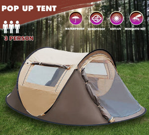 Waterproof Instant Pop Up Camping Tent 2-3 Person