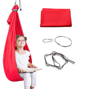 Red Kids Outdoor Hanging Yoga Swing Pod