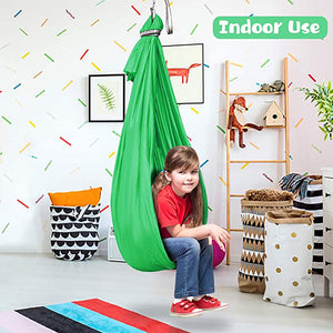 Red Kids Outdoor Hanging Yoga Swing Pod