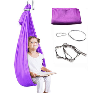 Purple Kids Outdoor Hanging Yoga Swing Pod