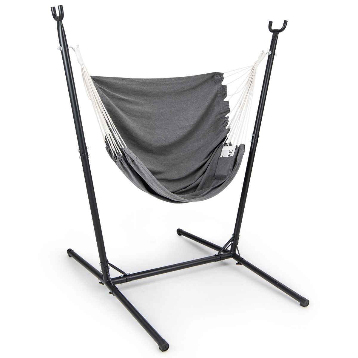 Hammock Chair with 6-Position Adjustable Height and Side Pocket