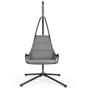 Hanging Swing Chair with Stand and Extra Large Padded Seat