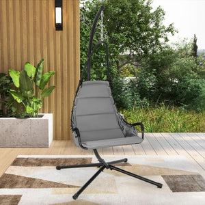 Hanging Swing Chair with Stand and Extra Large Padded Seat