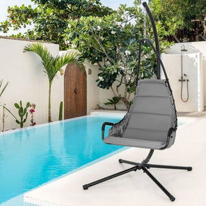 Hanging Swing Chair with Stand and Extra Large Padded Seat