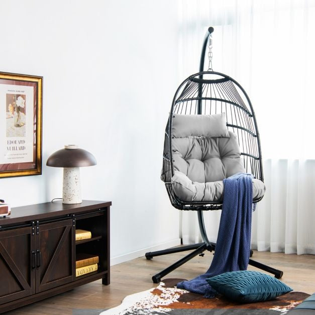 'ARI' Hanging Swing Egg Chair + Stand