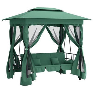 Outdoor Swing Bench & Gazebo