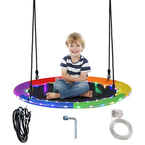 1m Hanging Saucer Tree Swing with LED Lights