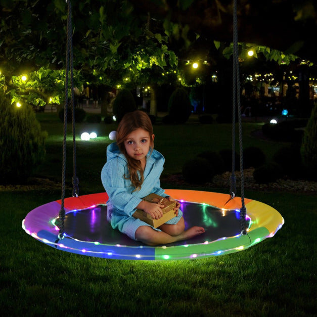 1m Hanging Saucer Tree Swing with LED Lights