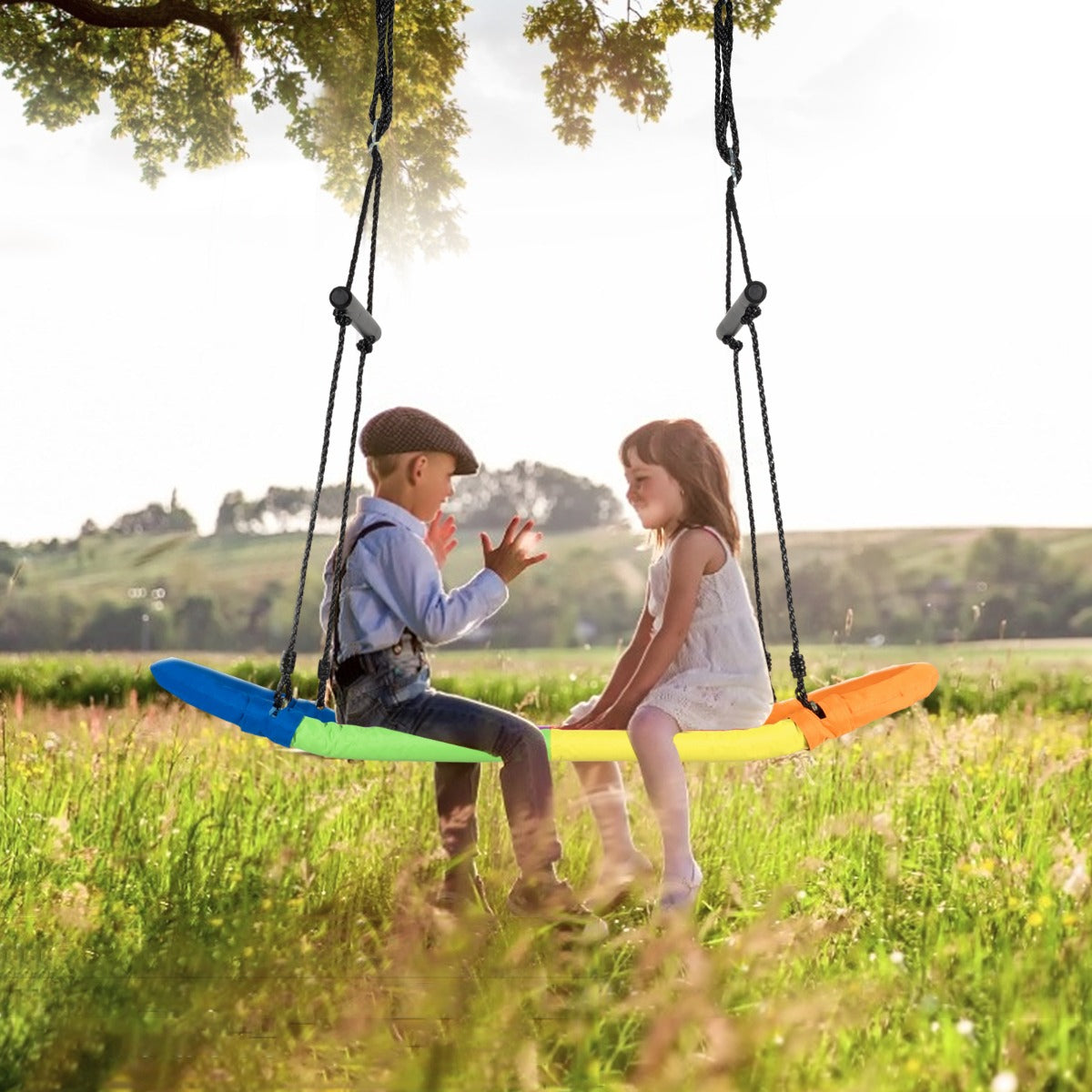 Tree Swing with Soft Handles and Adjustable Height