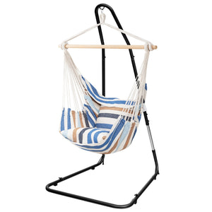 Hanging Hammock Chair with Adjustable Steel Stand & 2 Cushions