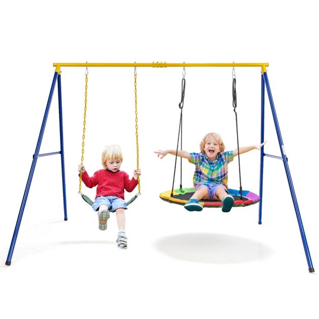300 KG A-Shaped Frame with 2 Piece Swing Set