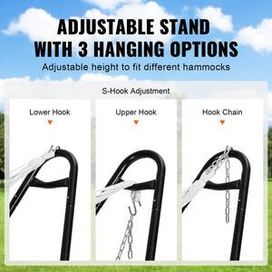 Universal Steel Hammock Stand Heavy Duty - Fits Hammocks up to 4m