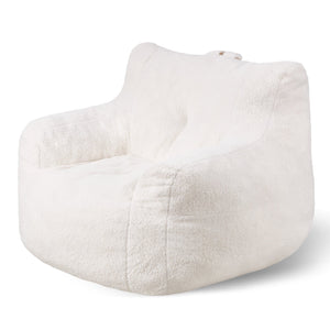 91 cm Bean Bag Chair with Soft Armrests and Storage Pocket Blue