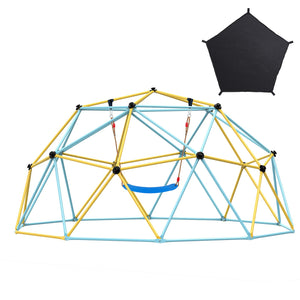 3m Geometric Dome Climber with Hammock and Swing, for Kids 3 to 10 Years Old,