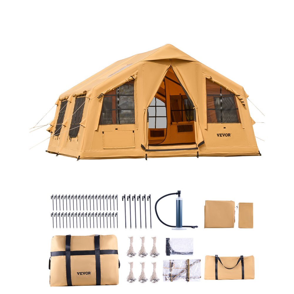 Inflatable 8-12 Person Glamping Tent with Pump