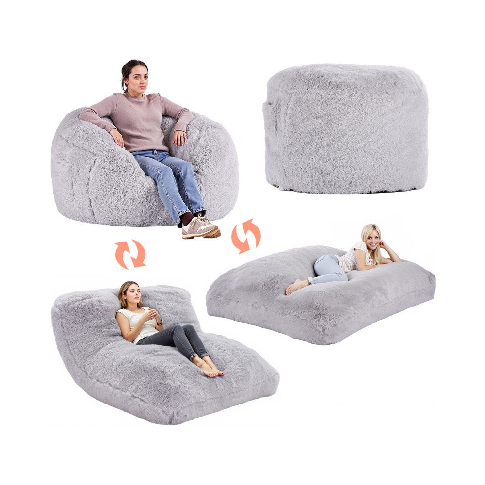 Bean Bag Bed Chair Convertible from Chair to Lounge or Mattress